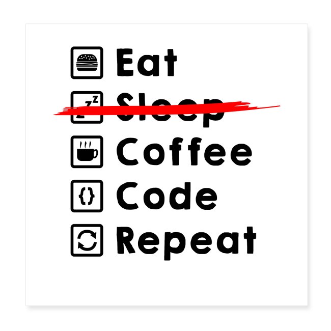 Eat Coffee Code Repeat