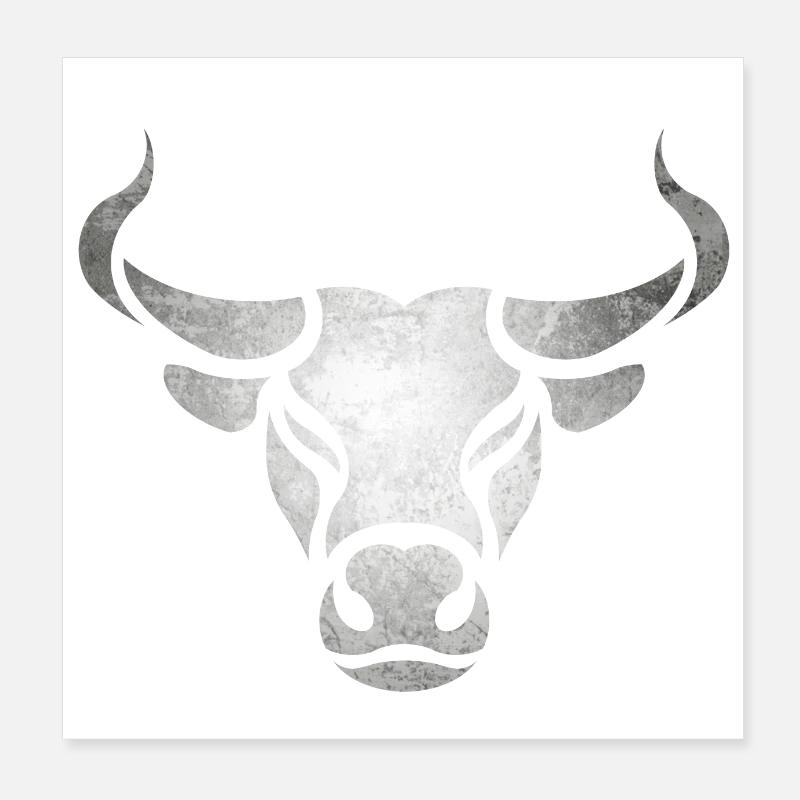 Stier Bulle Poster 20x20 cm