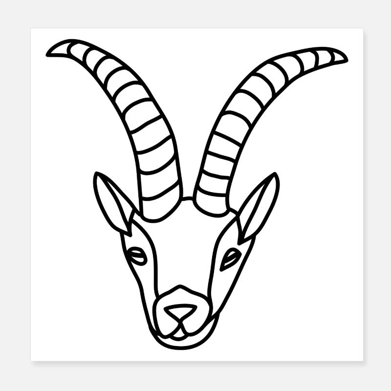 Steinbock - Sternzeichen Capricorn Poster 20x20 cm