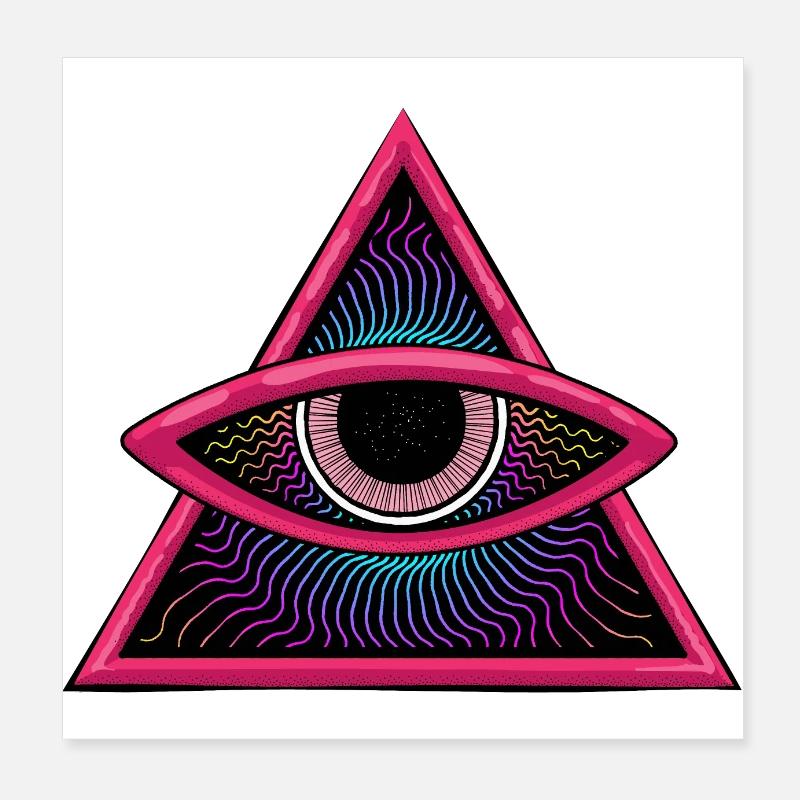 Auge der Weisheit Psychedelic LSD DMT Poster 20x20 cm