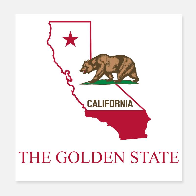 Le Golden State Poster 20 x 20 cm