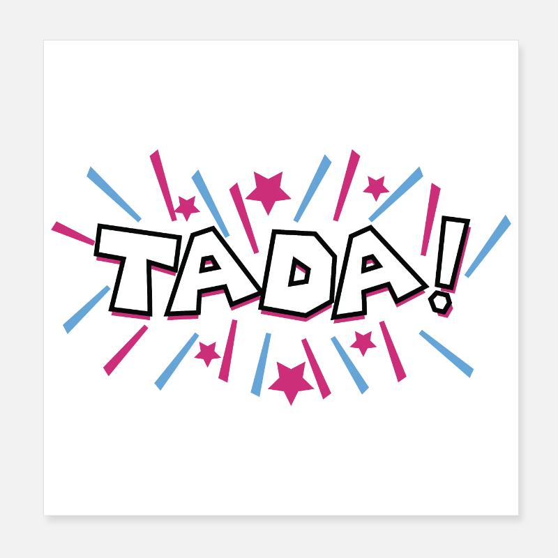 Ta Da Zaubertrick Party Lustige Geschenkidee Poster 20x20 cm