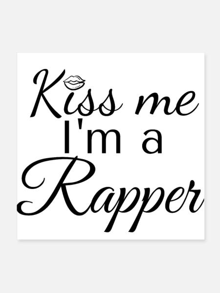 Rapper - Poster 20x20 cm - Weiß