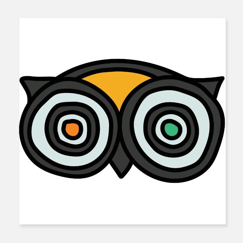 Owls eyes Poster 8" x 8" (20x20 cm)