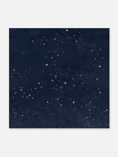 Sternenhimmel Geschenk - Poster 20x20 cm - Weiß