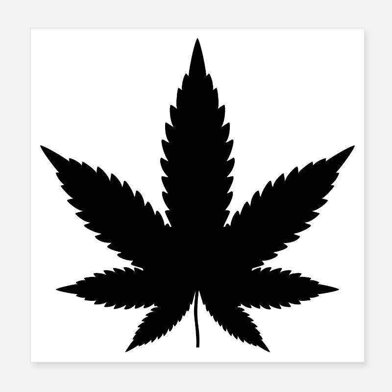 Black Cannabis Poster 8" x 8" (20x20 cm)
