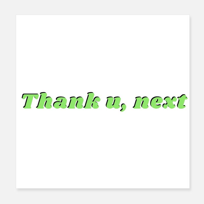 Phrase Danke, nächste Ariana hellgrün Poster 20x20 cm