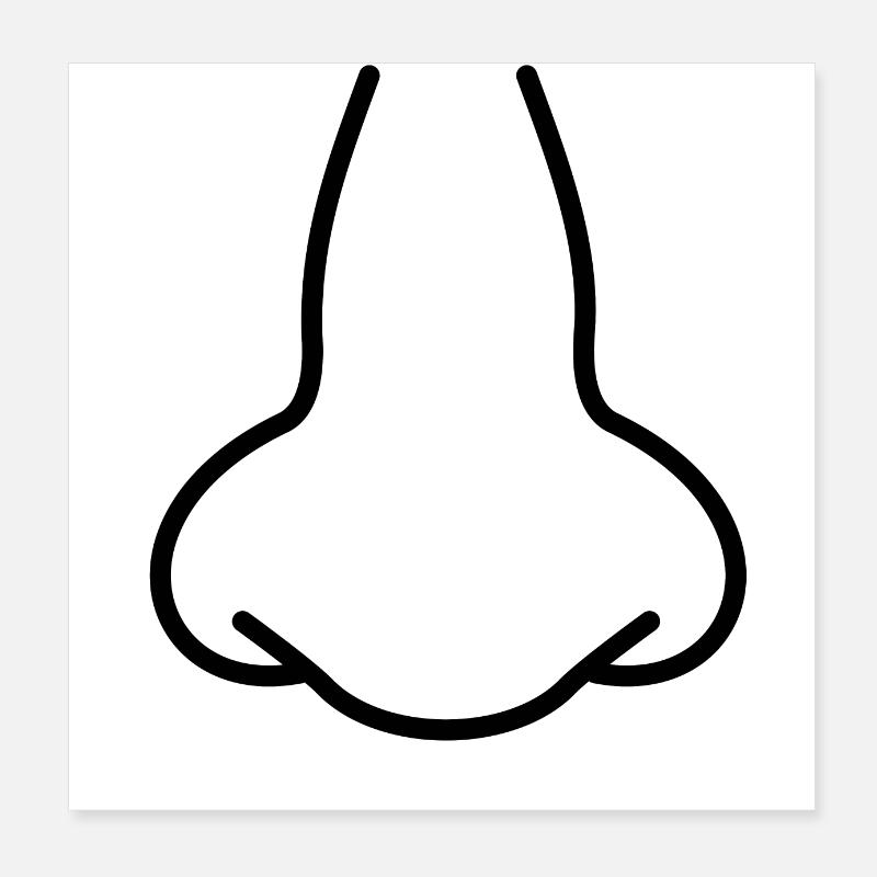 Nase Poster 20x20 cm