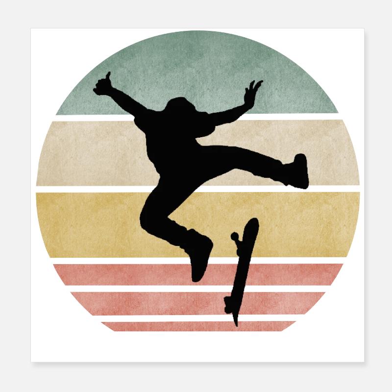 Patineur cool Poster 20 x 20 cm