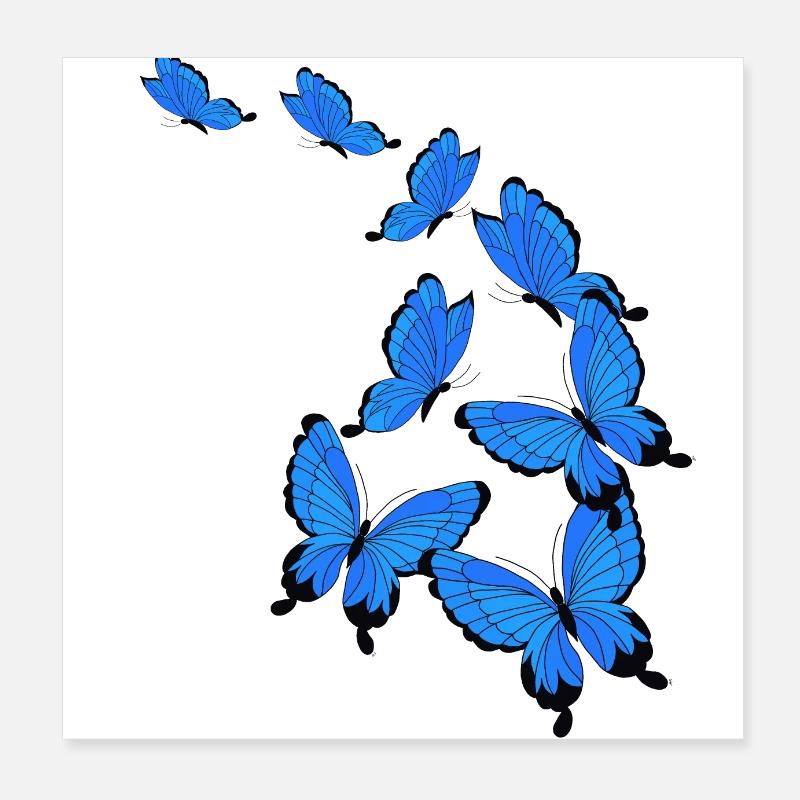 Schmetterlinge Poster 20x20 cm