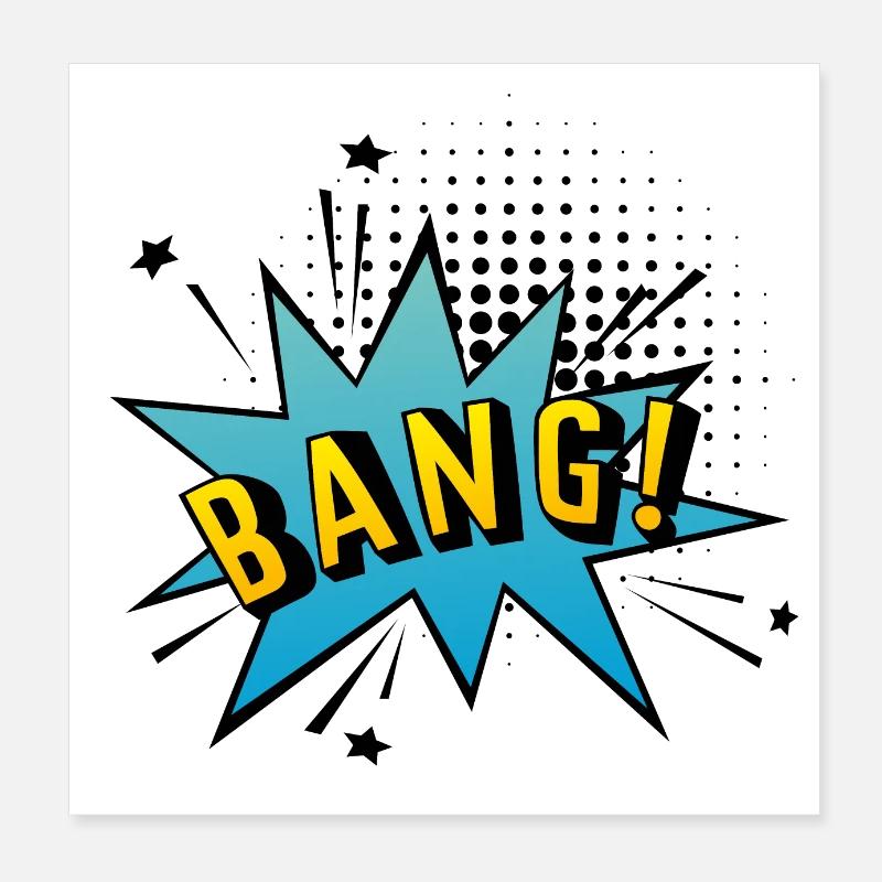 BANG! Speech bubble in pop-art style Poster 8" x 8" (20x20 cm)