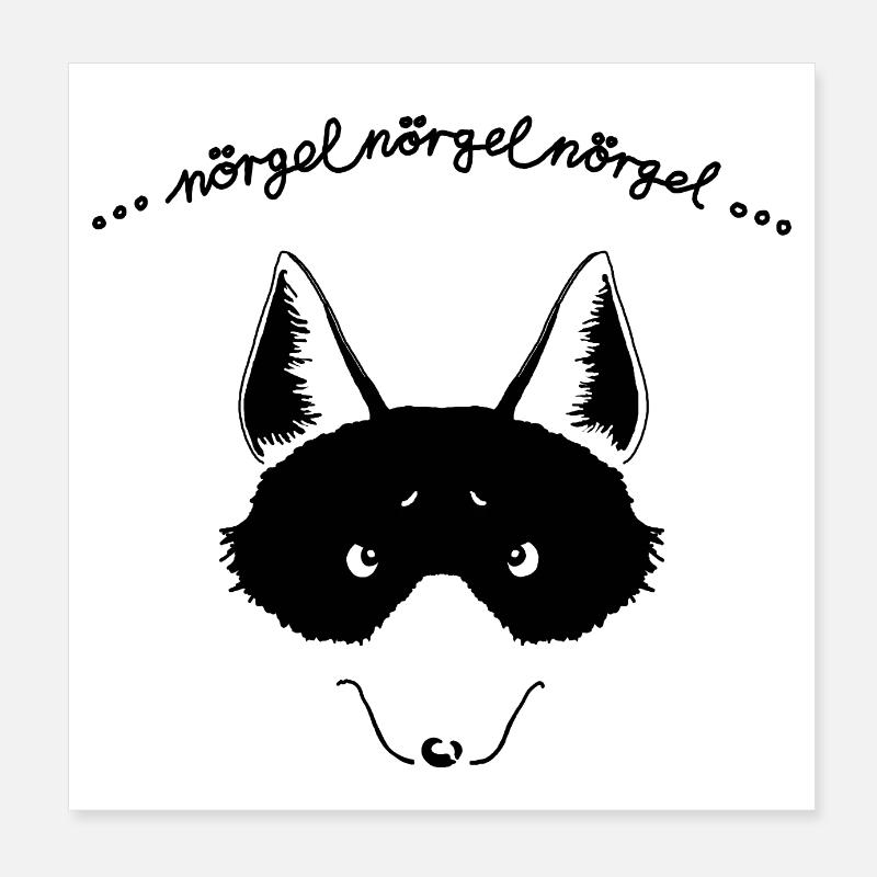 nörgel-Fuchs Poster 20x20 cm