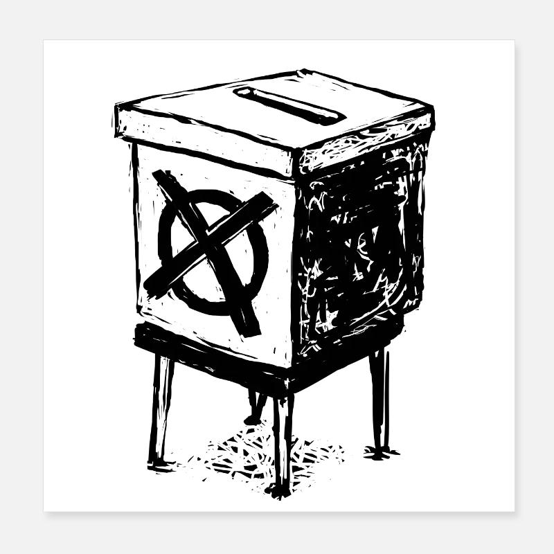 Élection, urne, vote Poster 20 x 20 cm