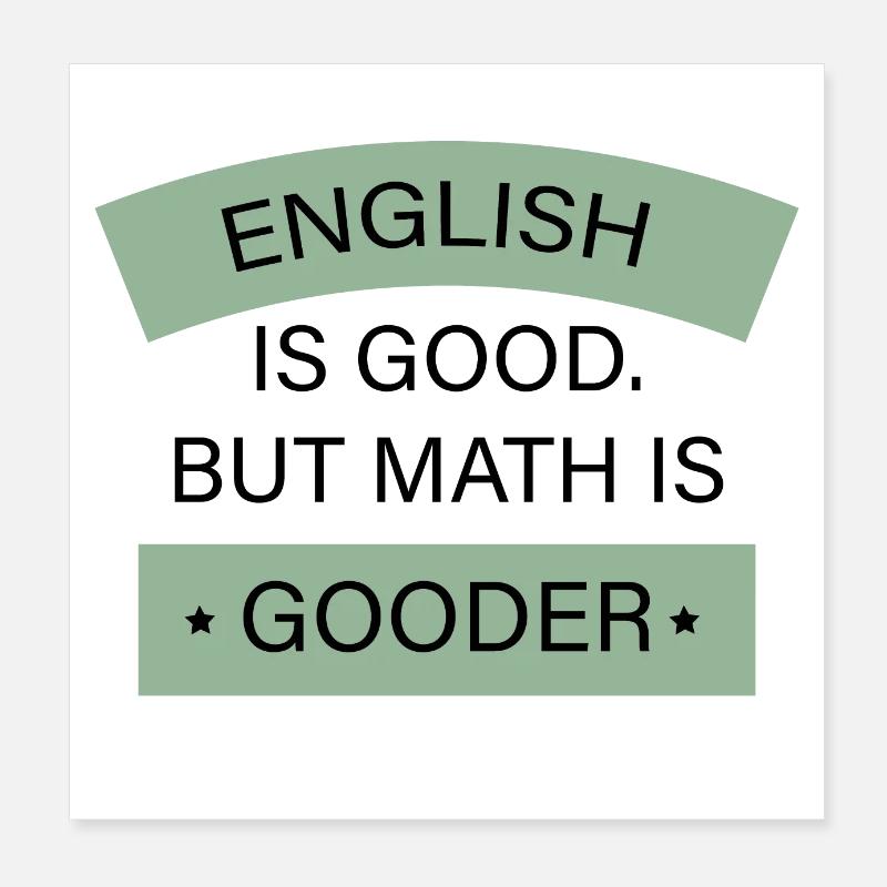 Mathe Lehrer, Lehrer Poster 20x20 cm