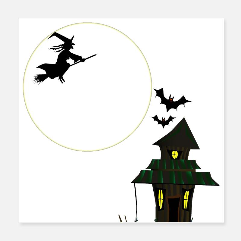 Hexenhäuschen Poster 20x20 cm
