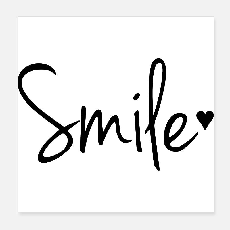 Smile Poster 20x20 cm
