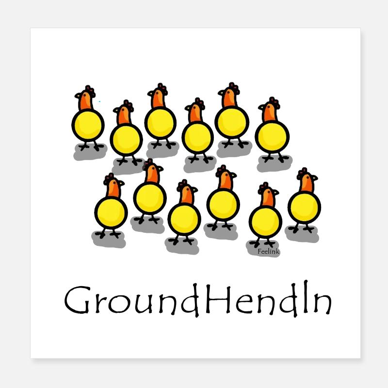 Paraglider Paragliding Mountains Hen Poster 8" x 8" (20x20 cm)