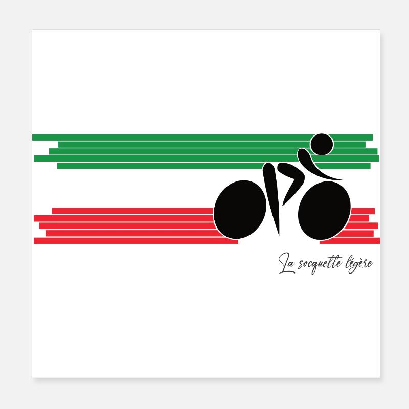 Radfahrer Italien Poster 20x20 cm