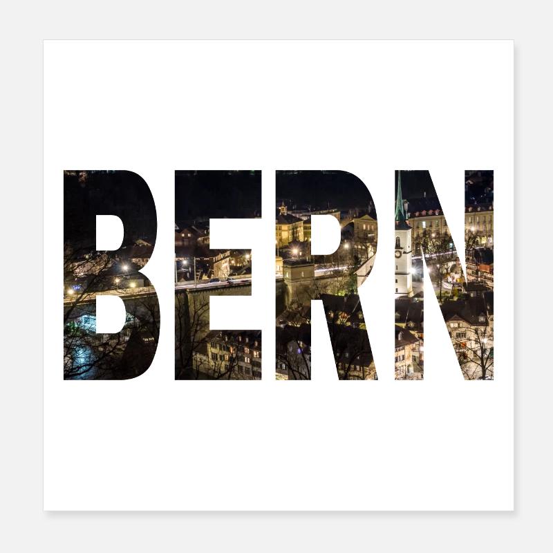 Bern nightlife Poster 8" x 8" (20x20 cm)