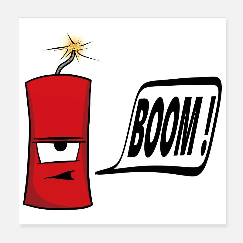 firecracker Poster 8" x 8" (20x20 cm)