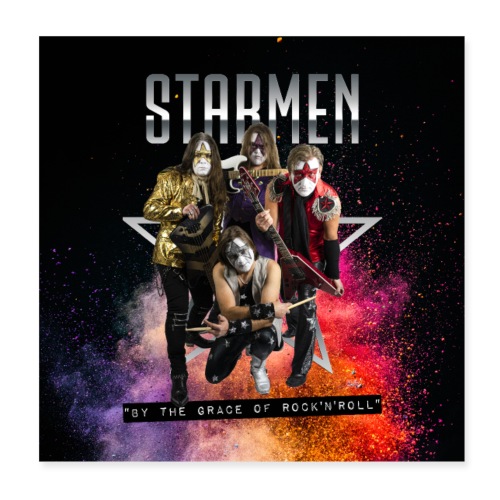 Starmen - By the Grace of Rock 'n' Roll - Poster 8 x 8 (20x20 cm)