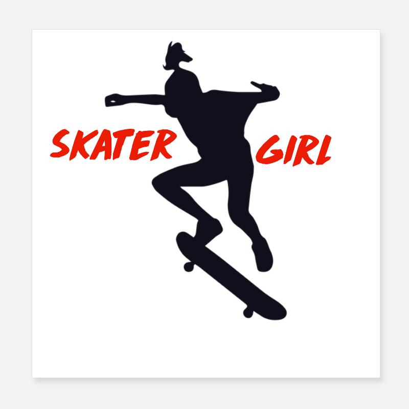 Fille patineuse Poster 20 x 20 cm