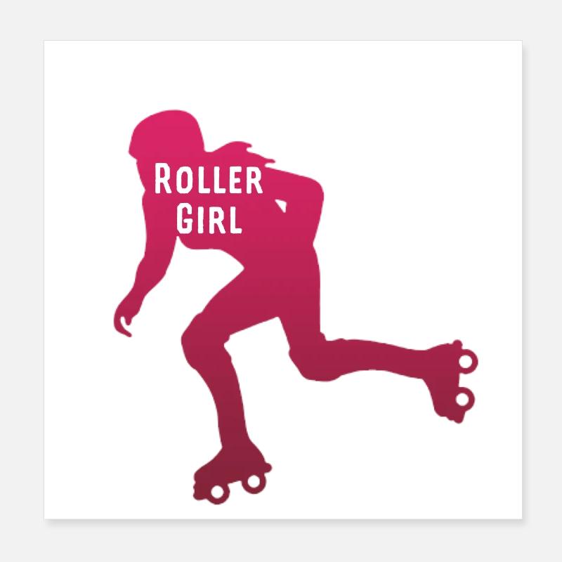 Fille de rouleau Poster 20 x 20 cm