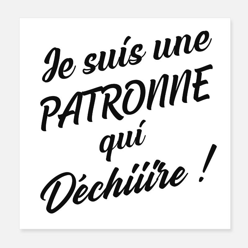 LA PATRONNE QUI DÉCHIRE Poster 20 x 20 cm