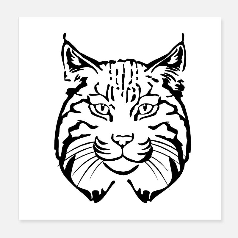 lynx head Poster 8" x 8" (20x20 cm)