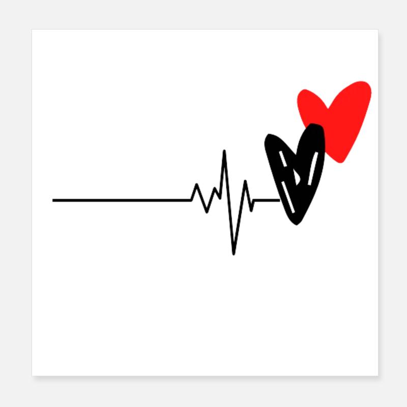 Herzen Poster 20x20 cm