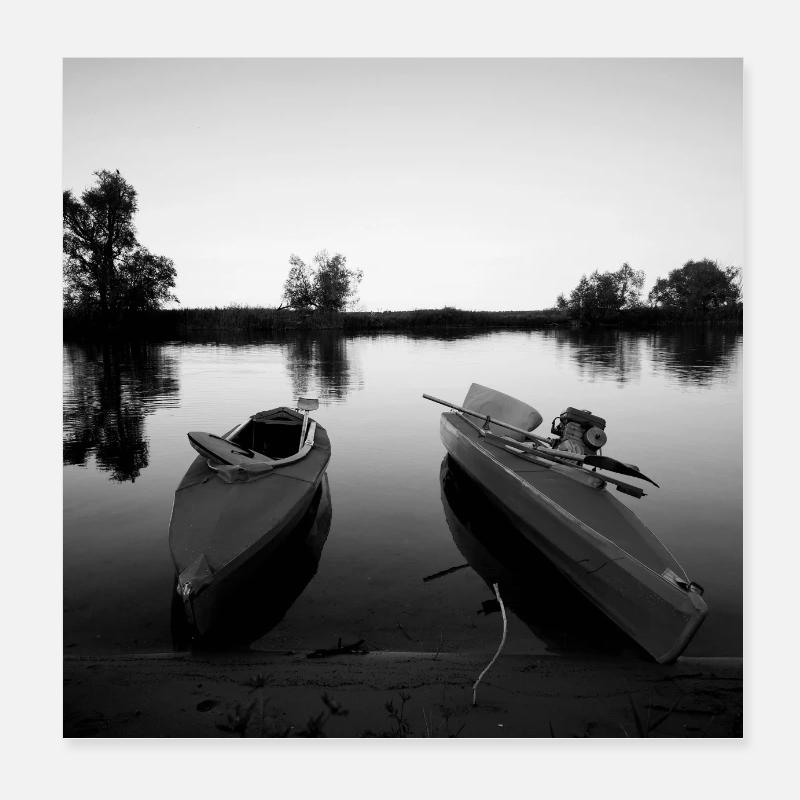 Folding boats Poster 8" x 8" (20x20 cm)
