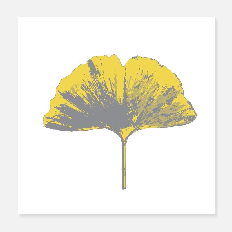 Ginko leaf Poster 8" x 8" (20x20 cm)