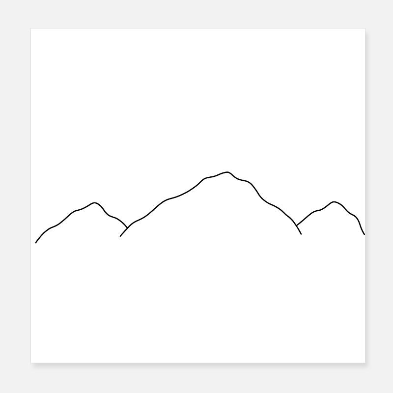 Alpen Berg Summit Poster 8" x 8" (20x20 cm)