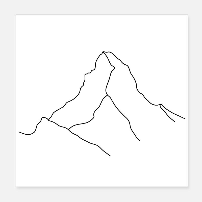 Matterhorn Schweiz Poster 20x20 cm