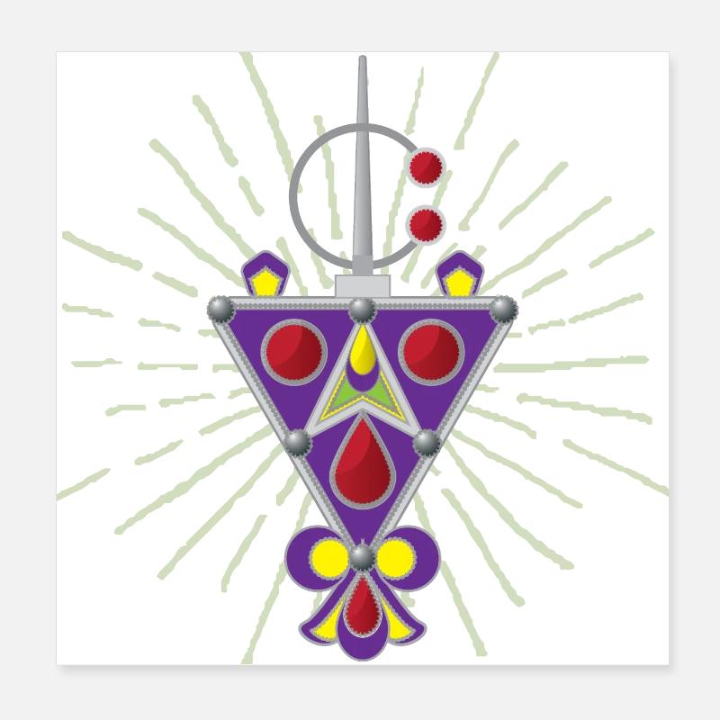 Berber jewelry (Tabzimt) Poster 8" x 8" (20x20 cm)