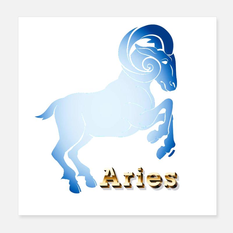 Aries star sign Poster 8" x 8" (20x20 cm)