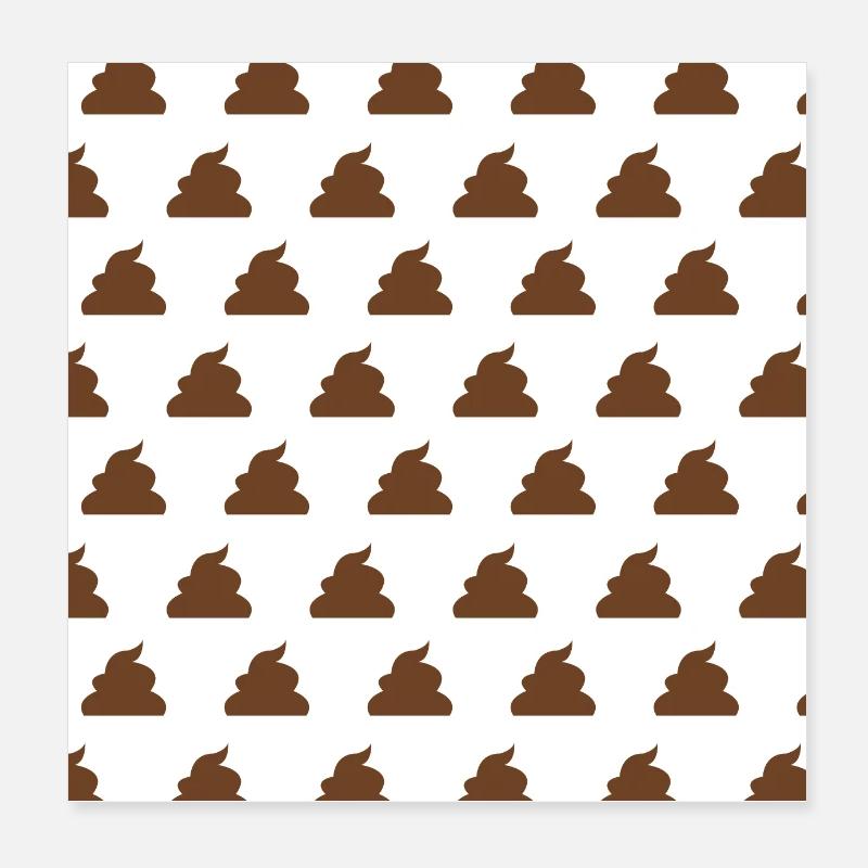 poop pattern Poster 8" x 8" (20x20 cm)
