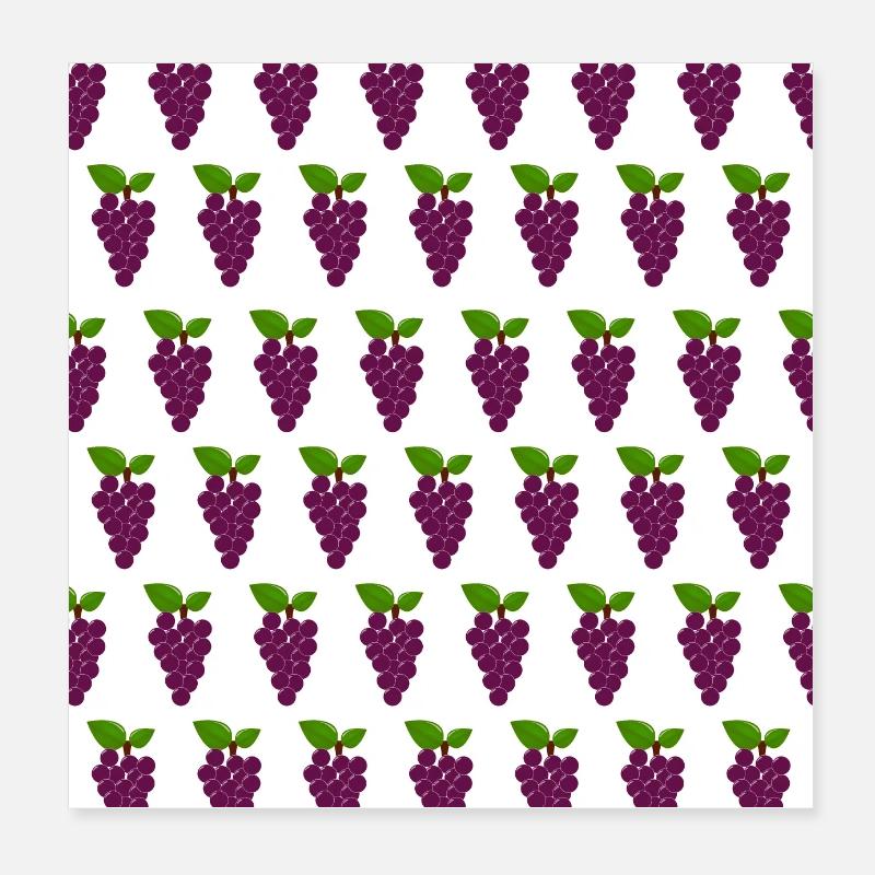 Traubenmuster Poster 20x20 cm