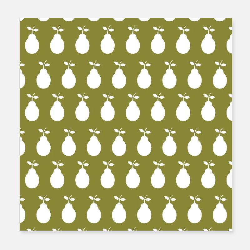 Birnenmuster Poster 20x20 cm