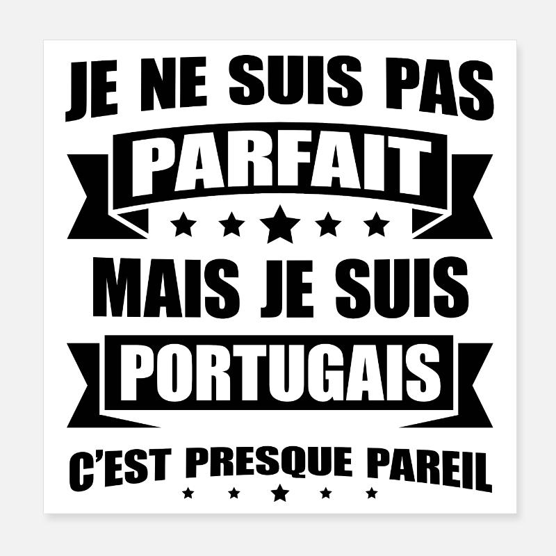 JE SUIS PORTUGAIS Poster 20 x 20 cm