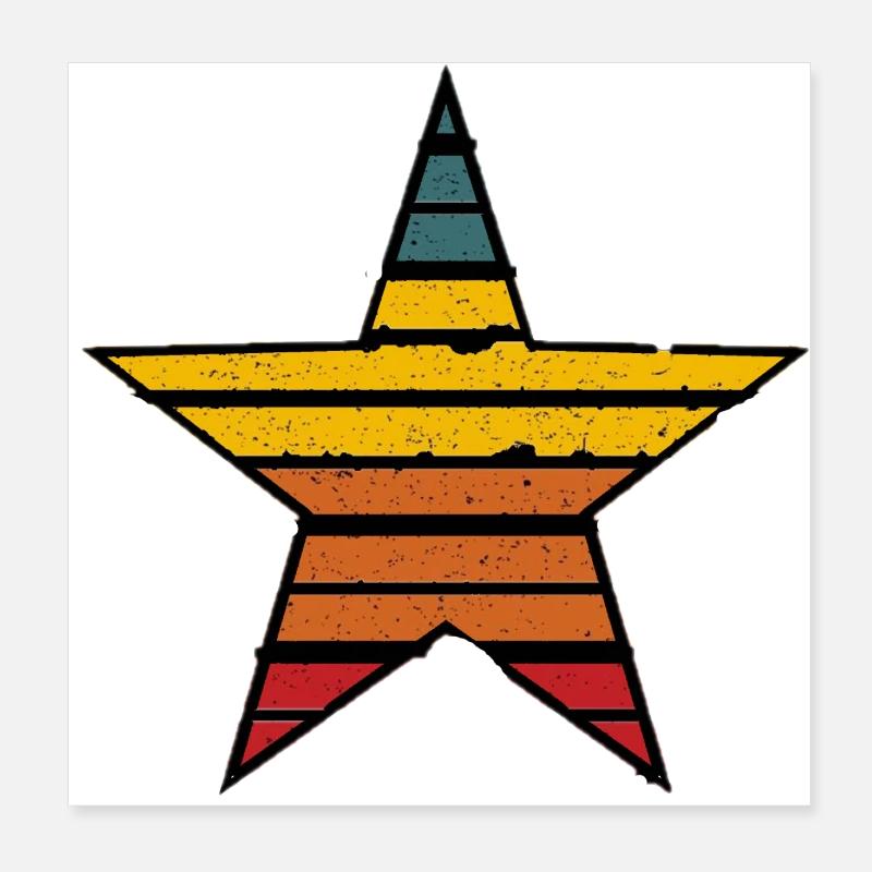 Vintage Star Poster 8" x 8" (20x20 cm)