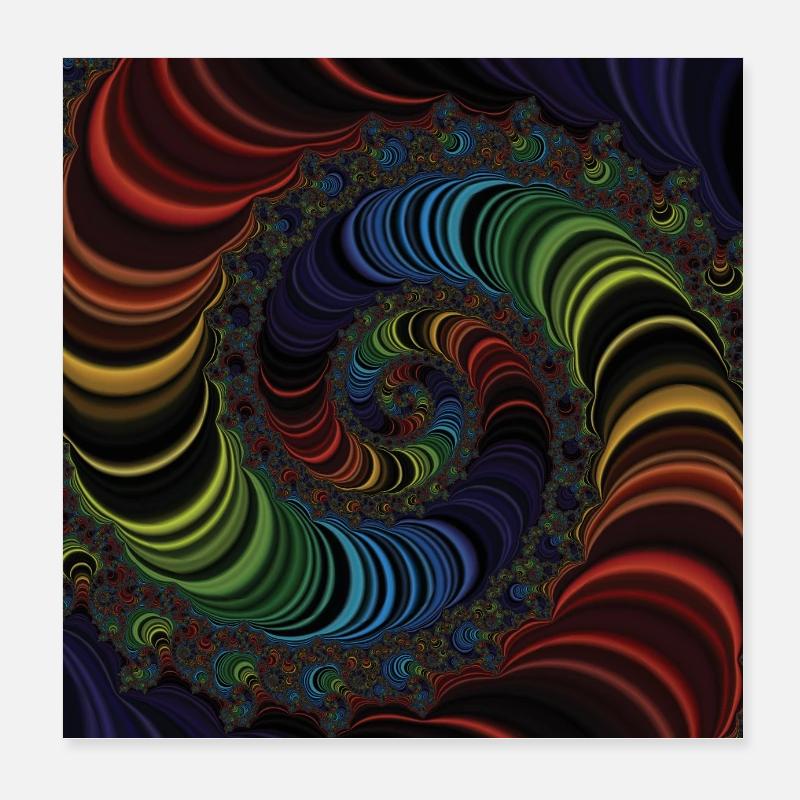 Fractal #X4 Poster 8" x 8" (20x20 cm)