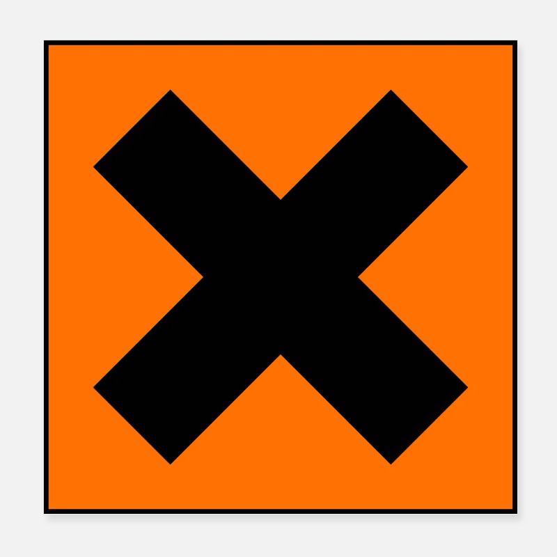 symbol harmful cross Poster 8" x 8" (20x20 cm)
