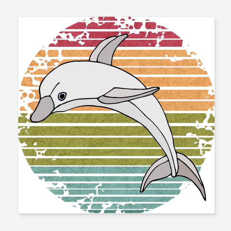 Dauphin Poster 20 x 20 cm
