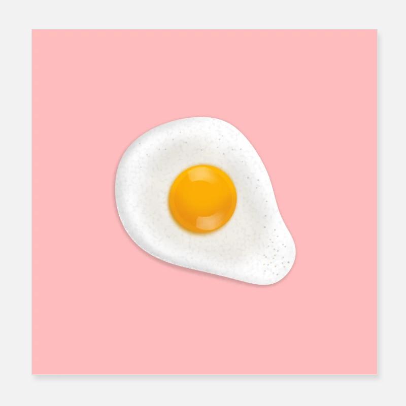 Spiegelei Poster 20x20 cm