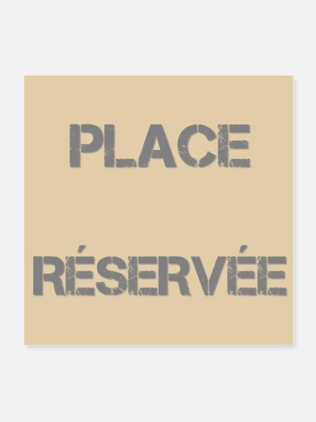 Reservierter Sitzplatz Distress Beige - Poster 20x20 cm - Weiß