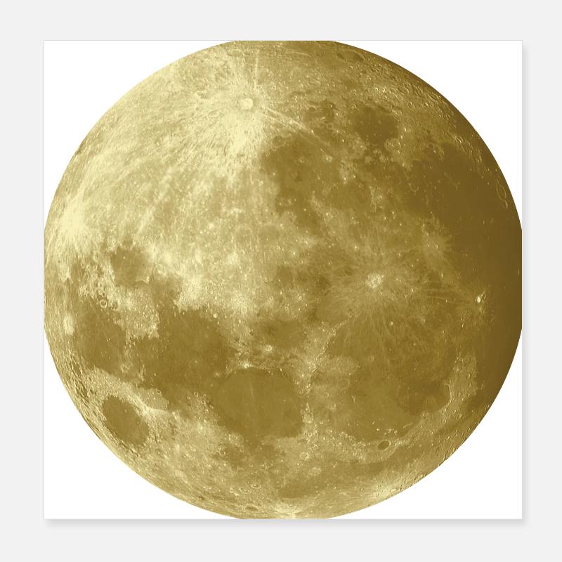 Lune dans l’or Poster 20 x 20 cm