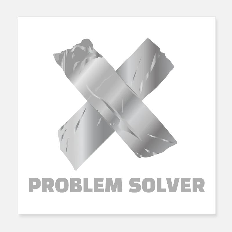 Duck Tape problème Solver Drôle idée de cadeau Poster 20 x 20 cm