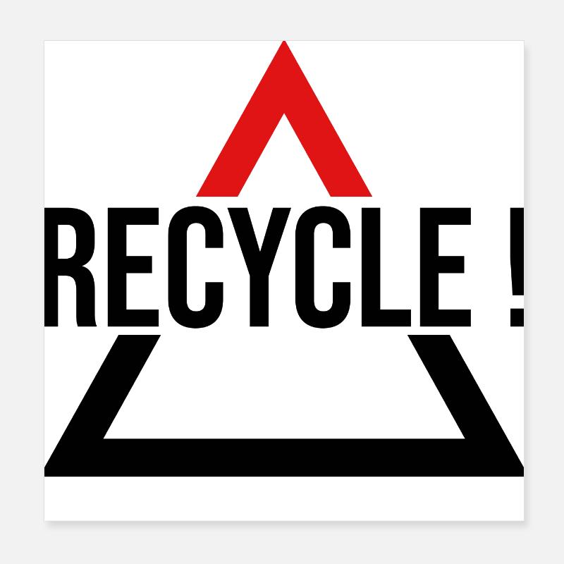 recycle ! Poster 20 x 20 cm