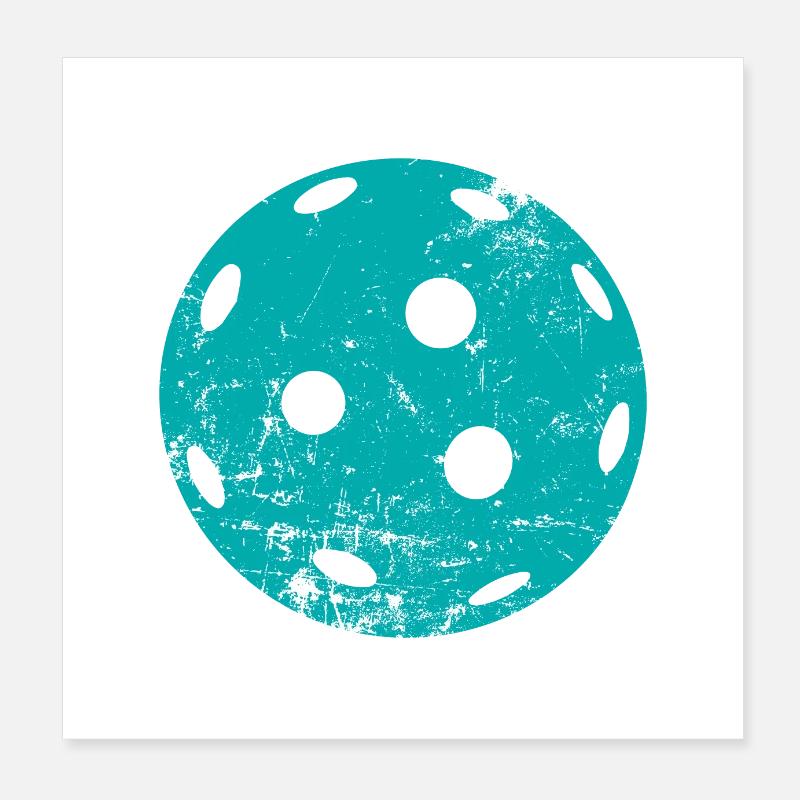 Double Exposure Pickleball Pickleball Player Gift Poster 8" x 8" (20x20 cm)